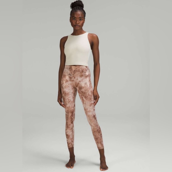 21.25” Lululemon Align HR Shine Diamond Dye Misty Shell Cacao Diffuse Dot Foil 6 - Picture 4 of 17